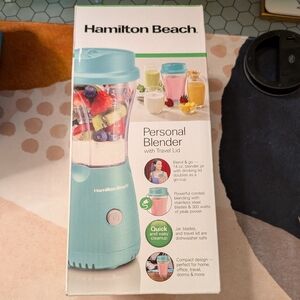 Hamilton Beach Teal Personal Blender With Travel Lid
